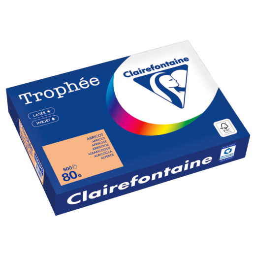 Clairefontaine Kopierpapier 1995PC A4 80g aprikose 500Bl, - CLA1995PC