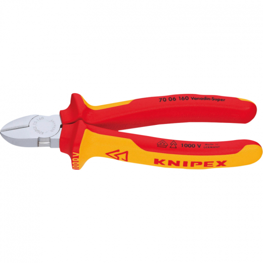 KNIPEX Seitenschneider VDE 70 06 180 mit Facette 180mm, - 481031400