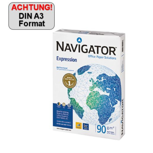 Navigator Kopierpapier Inkjet 82427B90B 90g/qm A3 500 Bl./Pack., - IGP8242B90B