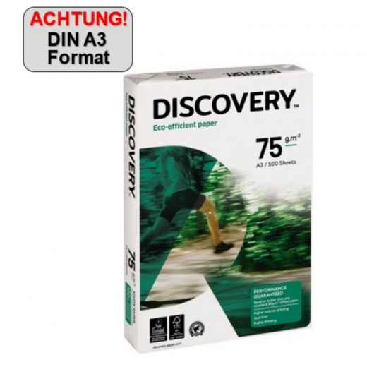 DISCOVERY Kopierpapier DIN A3 75g/m² ws PA=500Bl, - IGP8342B75B