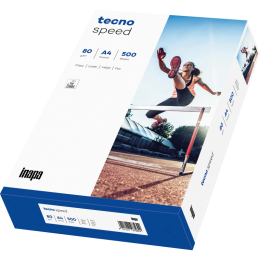 inapa tecno Kopierpapier Speed 2100011521 A4 80g 500 Bl./Pack., - INA88321495