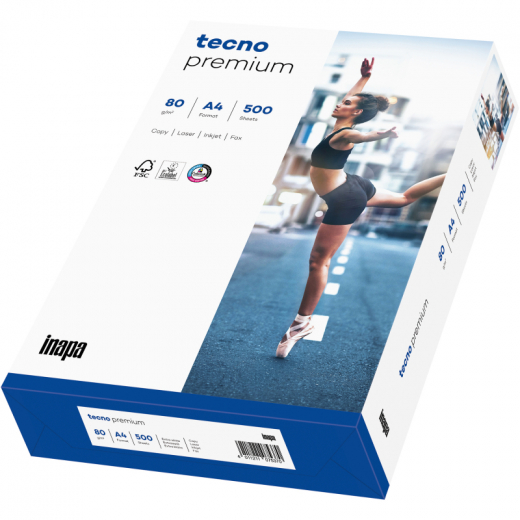 inapa tecno Kopierpapier Premium 2100011497 A4 80g 500 Bl./Pack., - INA88322036