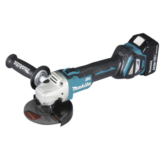 makita Akku-Winkelschleifer DGA511RTJ 18V/5Ah 2Akkus +Ladegerät,