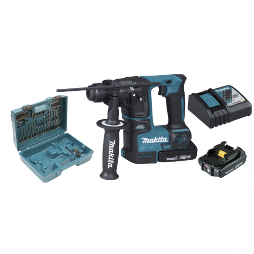 makita Akku-Bohrhammer für SDS-PLUS DHR171RAX3 18V/2Ah 2Akkus +Ladeger, - 481123200