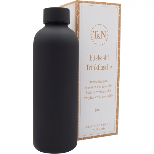 T&N Trinkflasche Classique Edelstahl 500ml anthrazit, - 439064691