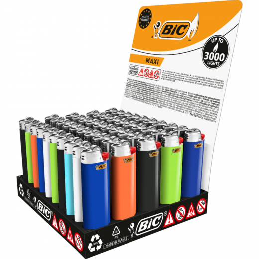 BIC Feuerzeug MAXI J26 807975 50St., - 439069400