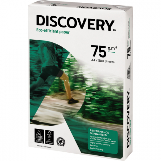 DISCOVERY Kopierpapier A4 75g 4-fach gelocht hf h.ws 500 Bl/Pack., - 10562013