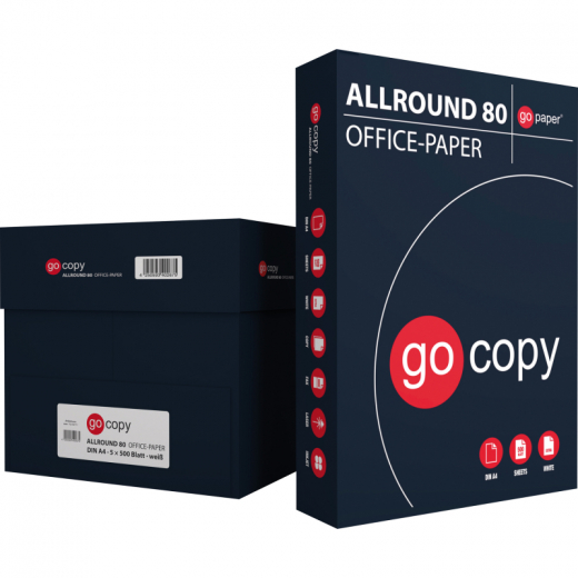 go copy Kopierpapier allround80 701-34510 A4 75g ws 500Bl., - JJU70134510