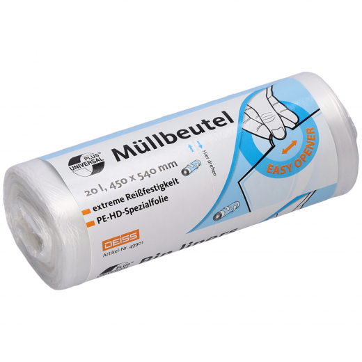 UNIVERSAL PLUS Müllbeutel 49901 20l tr 50St., - 445017903