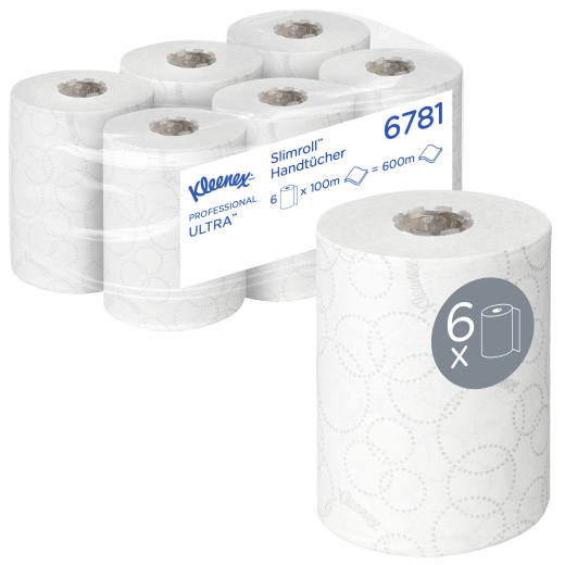 Kleenex Handtuchrolle ULTRA Slimroll 6781 weiß 6 St./Pack., - 446002201