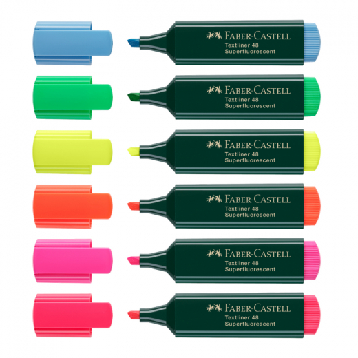 Faber-Castell Textmarker TEXTLINER 48 154806 sortiert 6St., - 154806