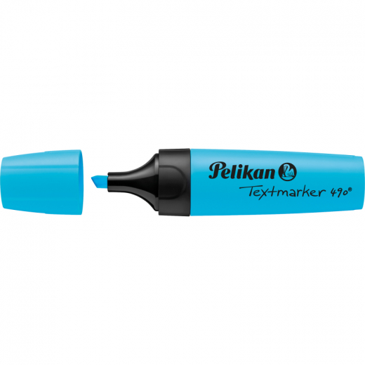 Pelikan Textmarker 490 814133 1,2-5mm Keilspitze blau, - 56814133