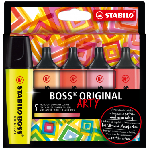 STABILO Textmarker BOSS ORIGINAL ARTY 70/5-02-1-20 warm sort 5St, - 762855120