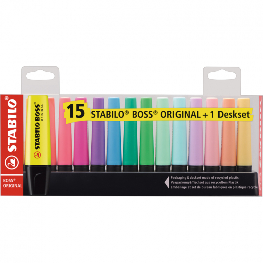 STABILO Textmarker BOSS ORIGINAL 7015-01-5 15 St./Pack.,