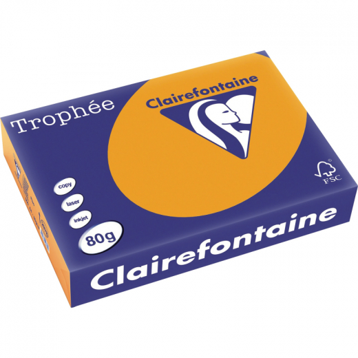 Clairefontaine Kopierpapier 2978C A4 80g neonorange 500Bl., - 110002428