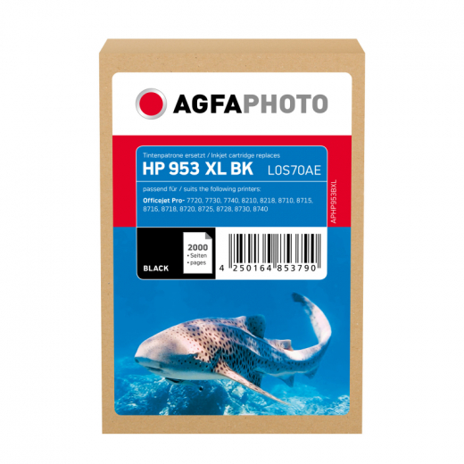 AgfaPhoto Tintenpatrone APHP953BXL wie HP L0S70AE 953XL sw,