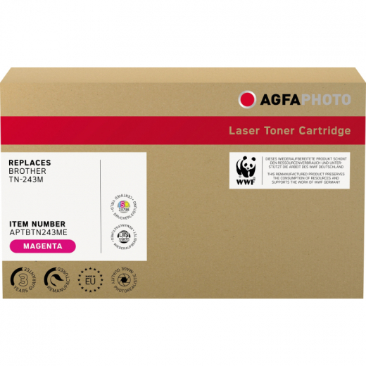 AgfaPhoto Toner APTBTN243ME wie Brother TN-243M magenta,