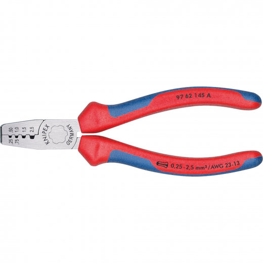 KNIPEX Crimpzange 97 62 145 A 0.25 bis 2.5 mm² Aderendhülsen,