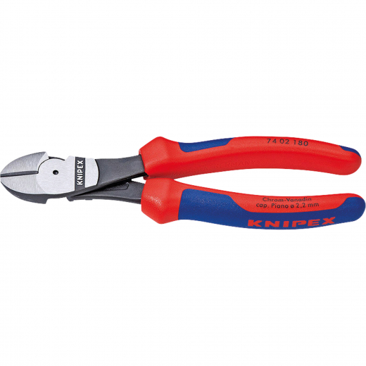 KNIPEX Kraft-Seitenschneider 74 02 180 mit Facette 180mm, - 481032200