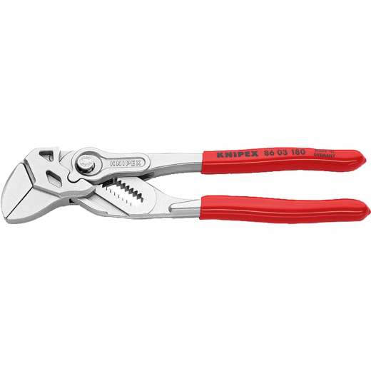 KNIPEX Zangenschlüssel 86 03 180 DIN ISO 5743 180mm Spannweite 35mm, - 481092900