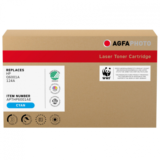 AgfaPhoto Toner APTHP6001AE wie HP Q6001A 124A cyan,