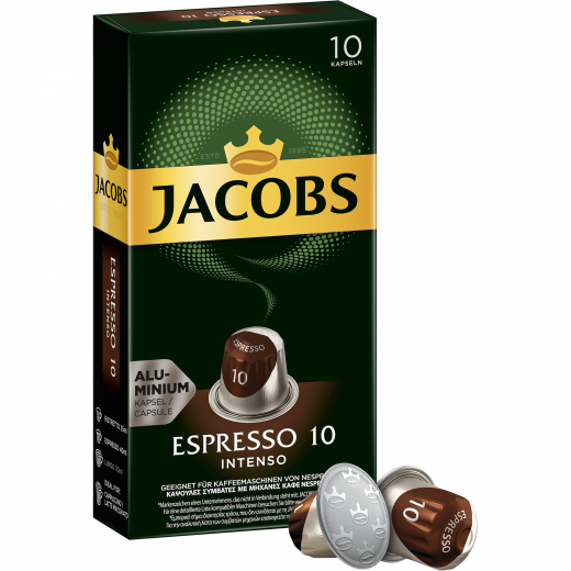 JACOBS Kaffeekapsel Espresso 10 Intenso 4057018 10 St./Pack., - 492104700