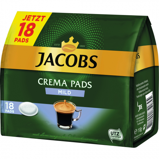 JACOBS Kaffeepads Crema mild 113601 18 St./Pack., - 492118600