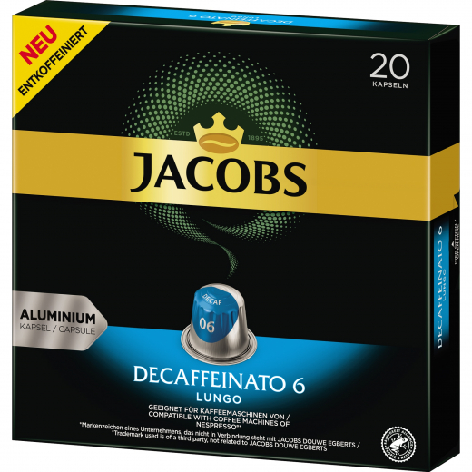 JACOBS Kaffeekapsel Lungo 6 Decaff 4028756 20 St./Pack., - 492132800