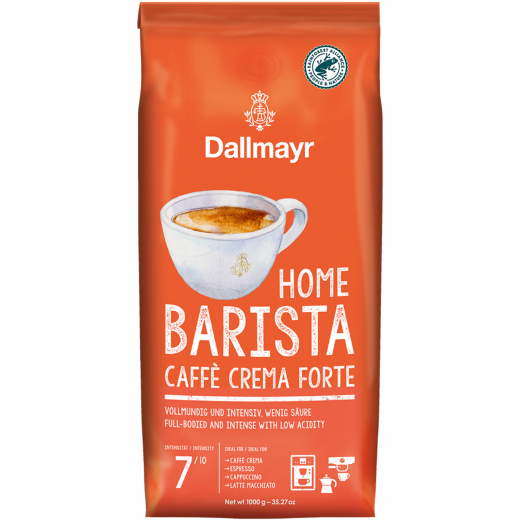 Dallmayr Kaffee Home Barista Crema Forte 118044 Bohne 1kg, - 492136600