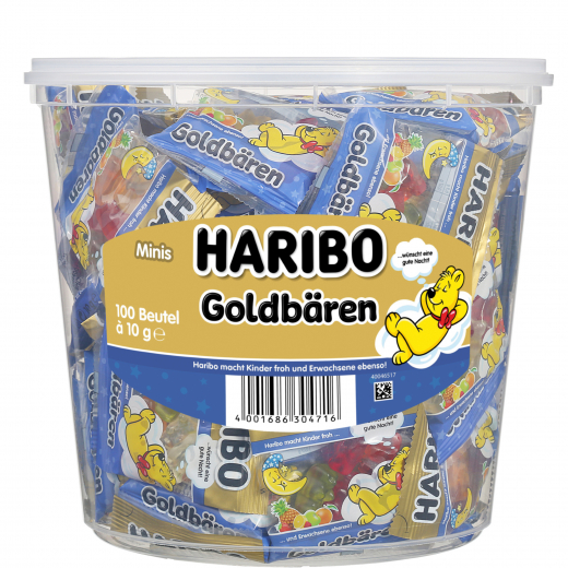 HARIBO Fruchtgummi Goldbären GUTE NACHT 10002249 10g 100St,