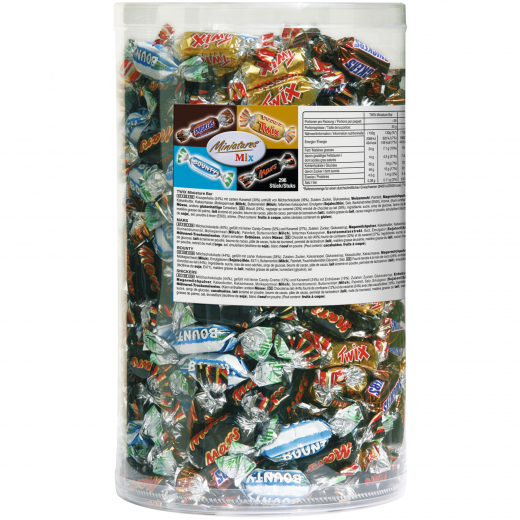 MARS Schokolade Miniatures Mix 465511 sort 3000g, - 492179400