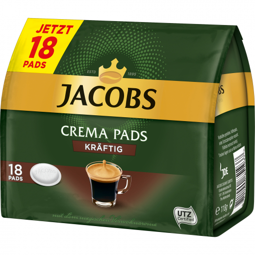 JACOBS Kaffeepad Crema kräftig 193177 18 St./Pack., - 492452800