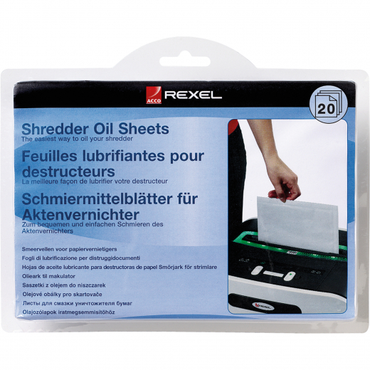 Rexel Öl-Blätter 2101949 für Aktenvernichter 20 St./Pack., - 492762