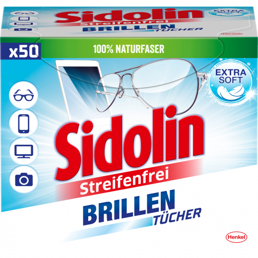 Sidolin Brillenputztuch 663429 50 St./Pack., - 495002050