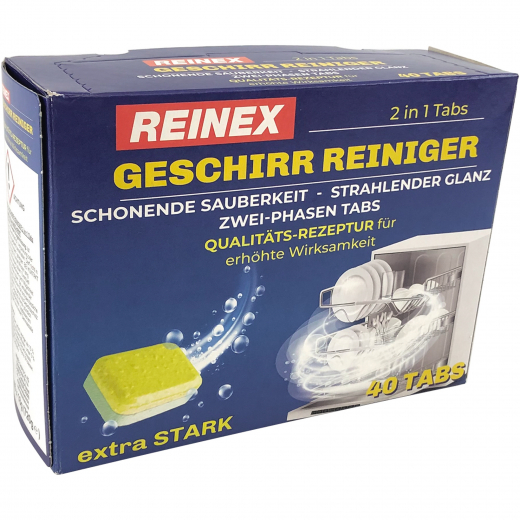 REINEX Spülmaschinentabs 2-Phasen 1012 40 St./Pack., - 495040500