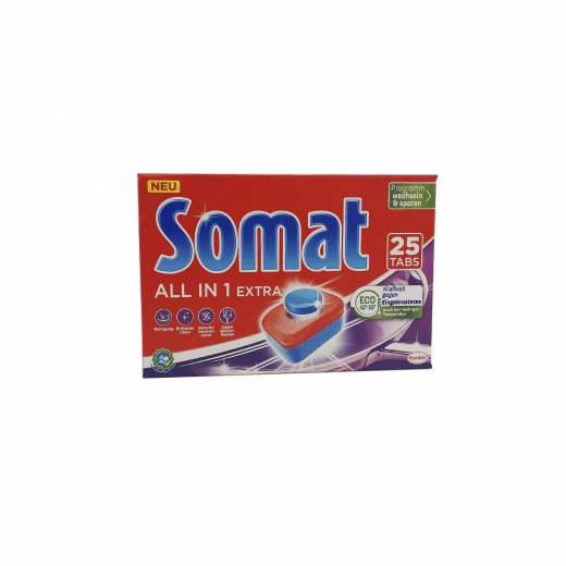 Somat Spülmaschinentabs 10 All in 1 10001338 Extra 25 St./Pack., - 495054300