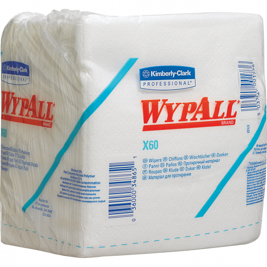 WYPALL Wischtuch X60 6034 1lg. Viertelfalz 31x32cm ws 76 St./Pack., - 496007401