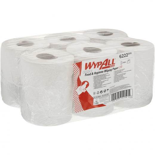 WYPALL Wischtuch Reach 6222 1lagig weiß 6x430 Bl./Pack., - 496038201