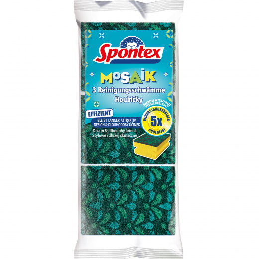 Spontex Schwamm Mosaik 19411056 sort. 3St., - 496059099