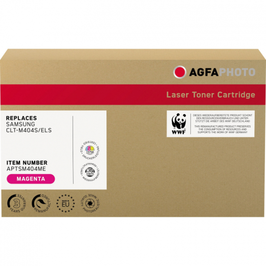 AgfaPhoto Toner APTSM404ME wie Samsung CLT-M404S/ELS magenta,