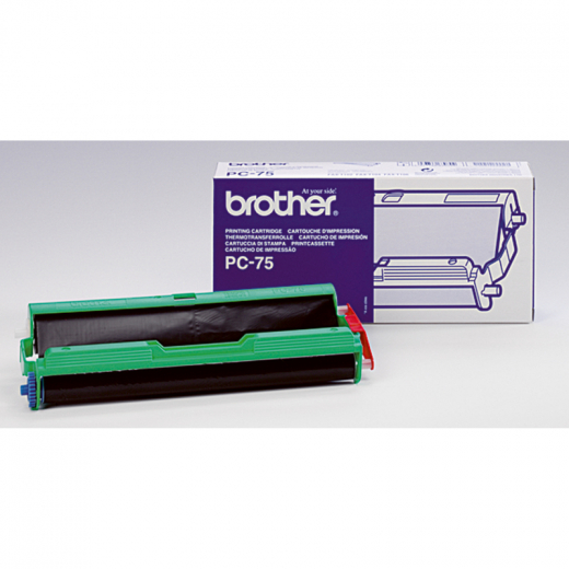 Brother Thermotransferrolle PC75 für Fax T 102 144S. schwarz,