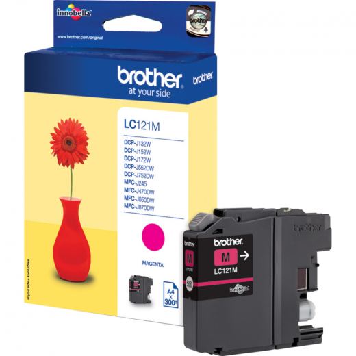 Brother Tintenpatrone LC121M 300Seiten magenta, - BROLC121M