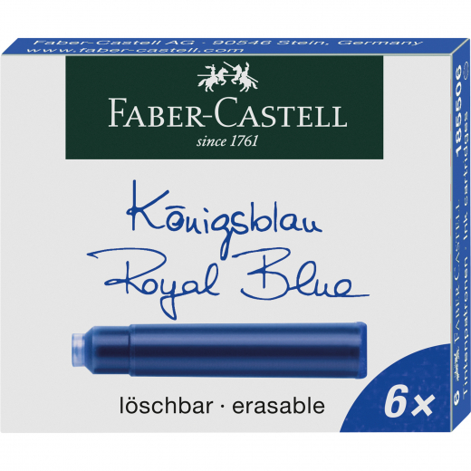 Faber-Castell Tintenpatronen 185506 Standard königsblau 6 St./Pack, - 505060001