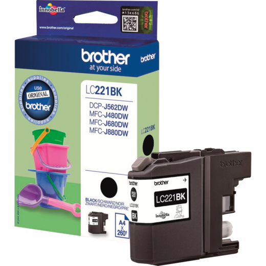 Brother Tintenpatrone LC221BK 260Seiten schwarz, - 576589