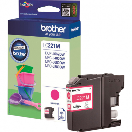 Brother Tintenpatrone LC221M 260Seiten magenta, - 576590015