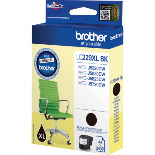 Brother Tintenpatrone LC229XLBK 2.400Seiten schwarz, - BROLC229XLBK