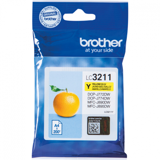 Brother Tintenpatrone LC3211Y gelb, - BROLC3211Y