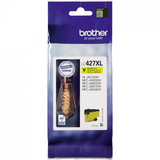 Brother Tintenpatrone LC427XLY 5.000Seiten gelb, - BROLC427XLY