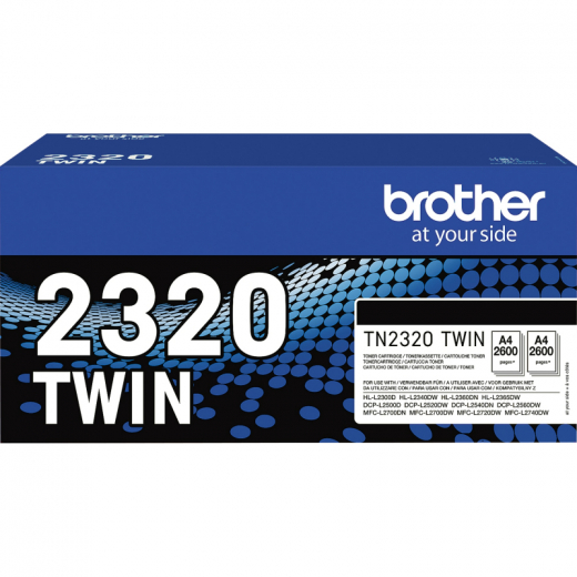 Brother Toner TN2320TWIN 2.600Seiten schwarz 2 St./Pack., - BROTN2320TWIN