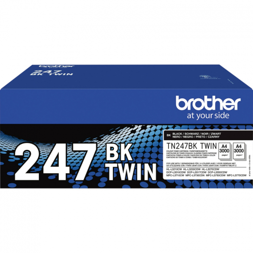 Brother Toner TN247BKTWIN 3.000Seiten schwarz 2 St./Pack., - BROTN247BKTWIN